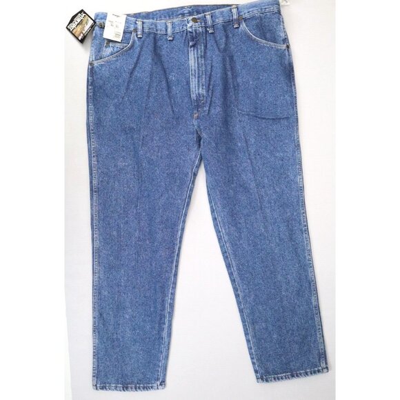 NWT Vintage Wrangler Rugged‎ Wear Regular Fit Jeans 46x30 USA Cotton Loop - Picture 2 of 10